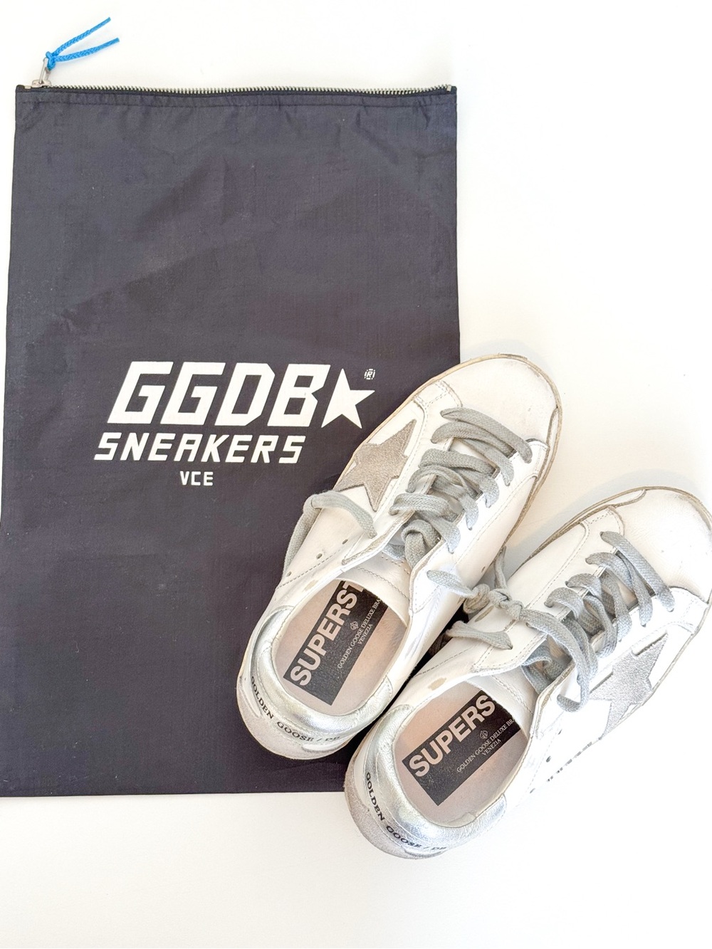✨Golden Goose Superstar Sneakers - Sz 35/US 5-6 - White Silver Star- Like New ✨ - Picture 8 of 8